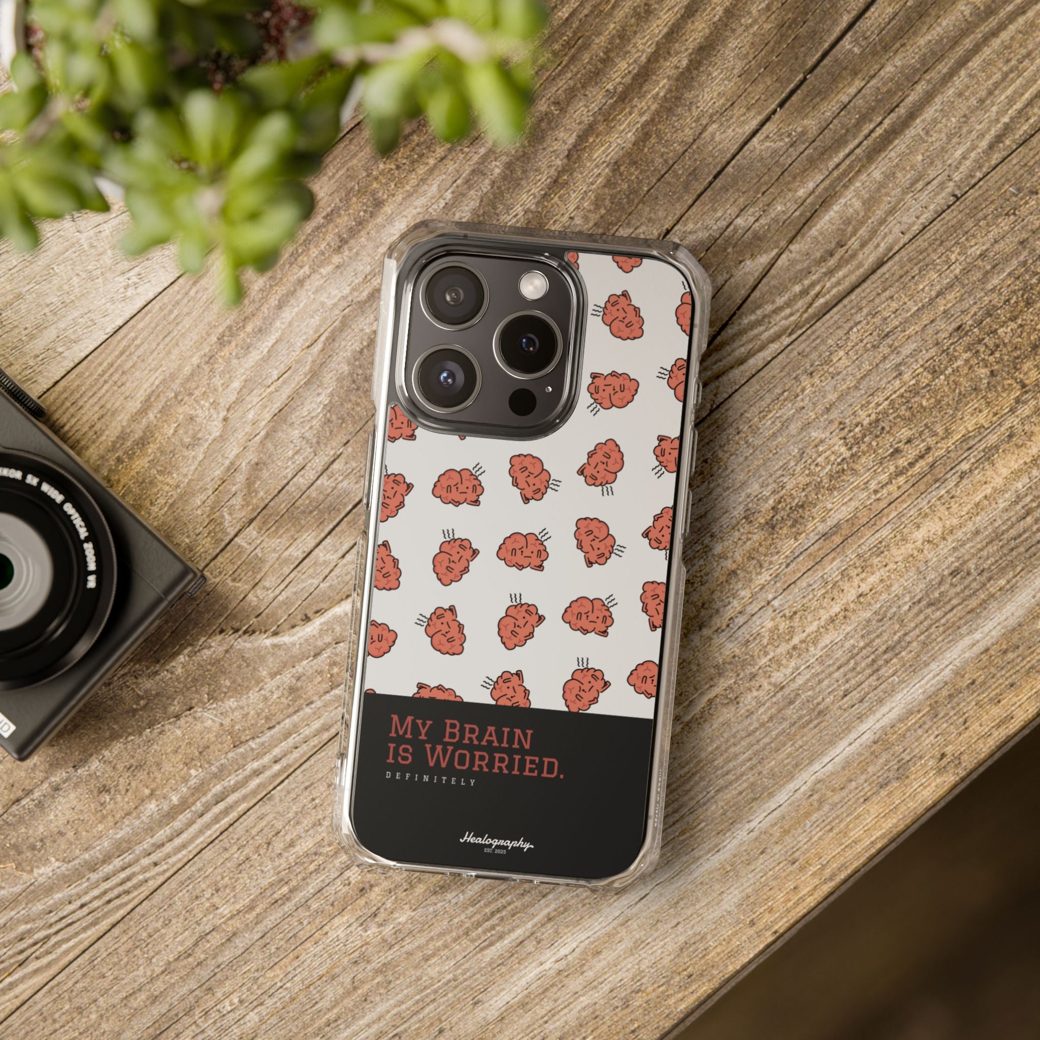 Worried Brain#4 | Magnetic Clear Impact iPhone Case