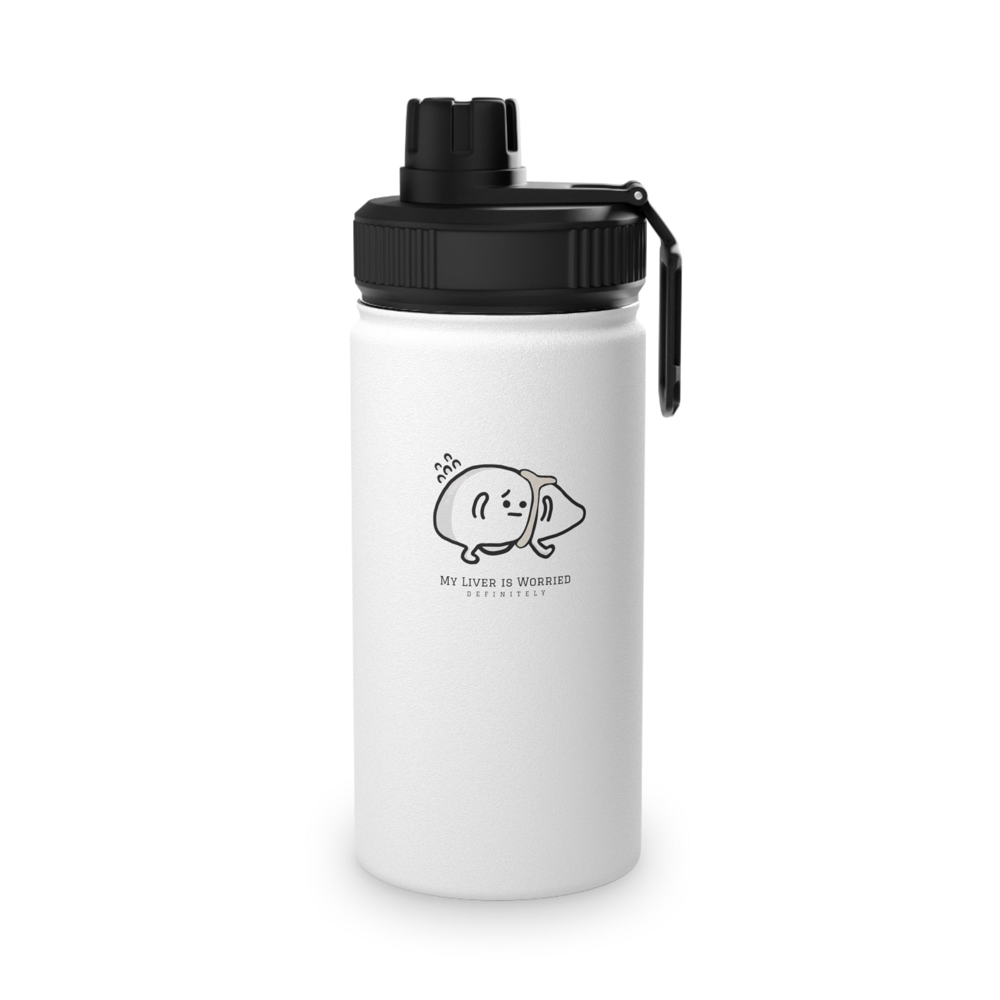 Worried Liver | Stainless Steel Sports Lid Water Bottle