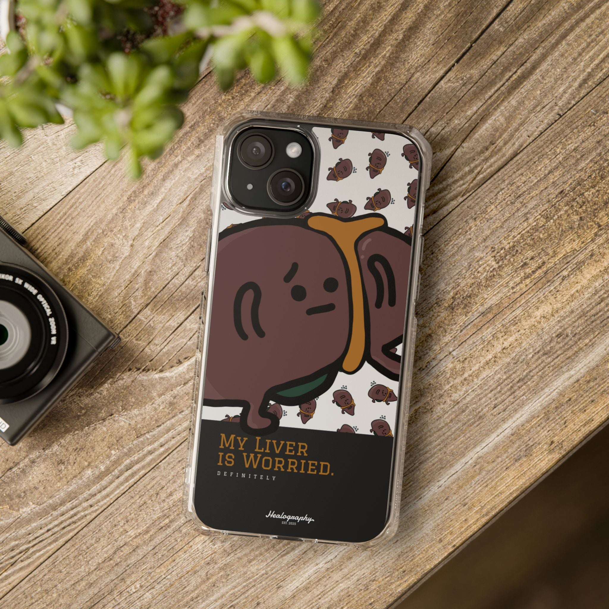 Worried Liver#3 | Magnetic Clear Impact iPhone Case