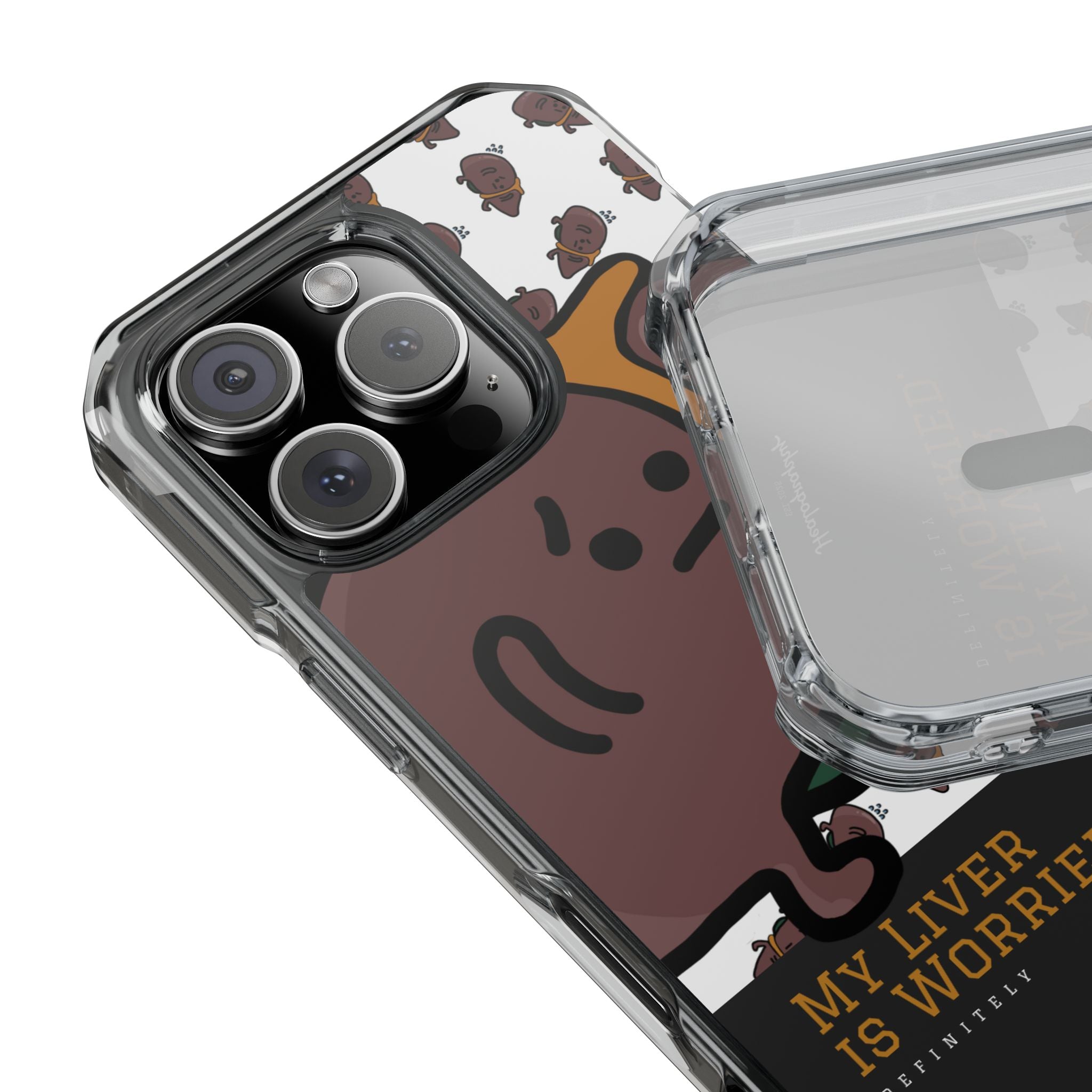 Worried Liver#3 | Magnetic Clear Impact iPhone Case