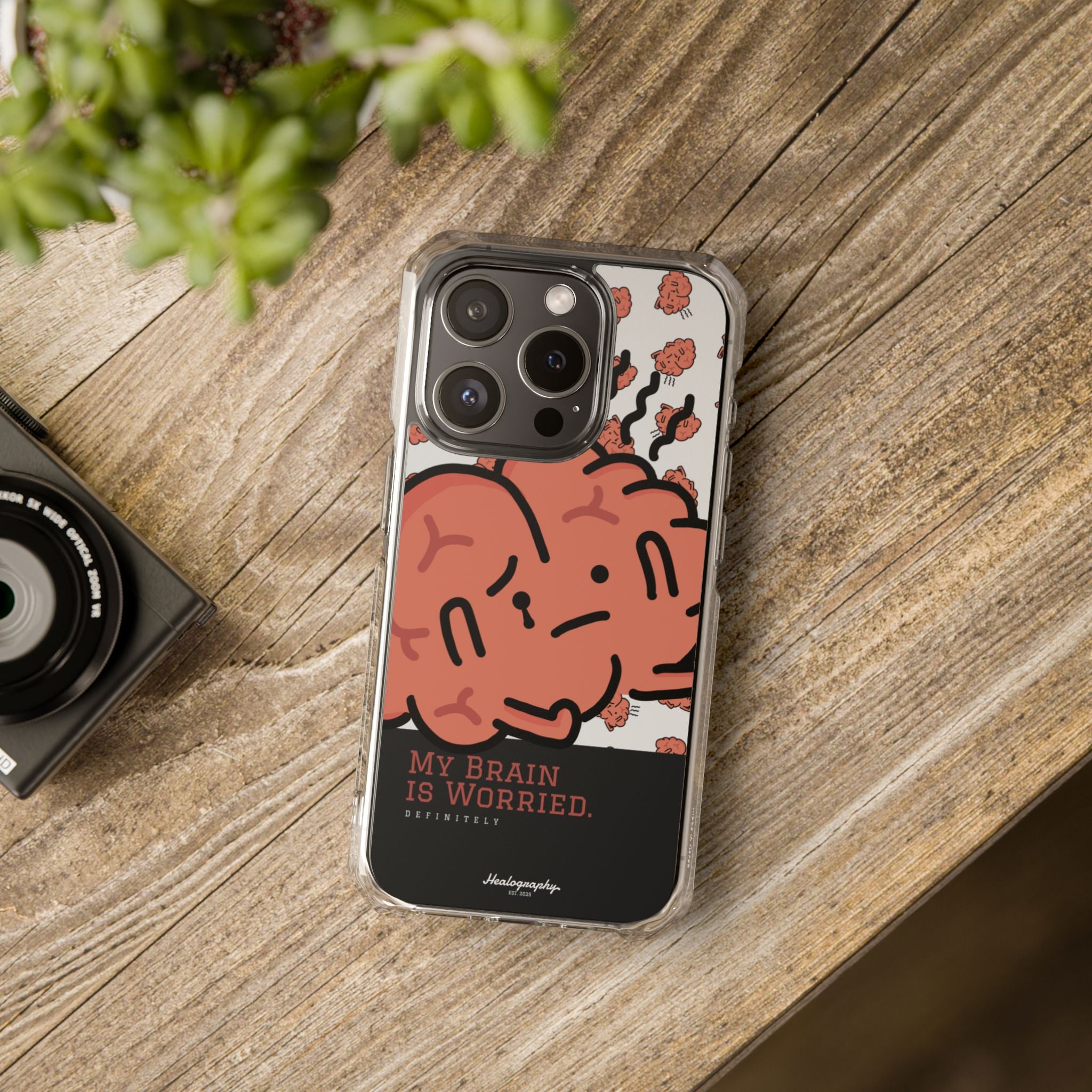 Worried Brain#3 | Magnetic Clear Impact iPhone Case
