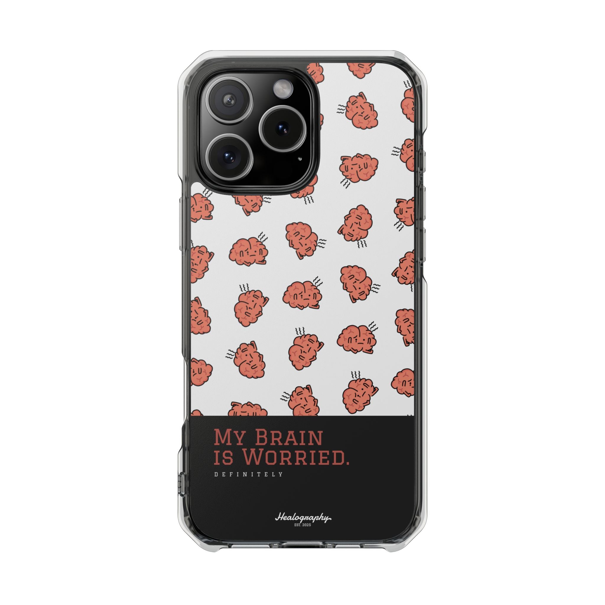 Worried Brain#4 | Magnetic Clear Impact iPhone Case