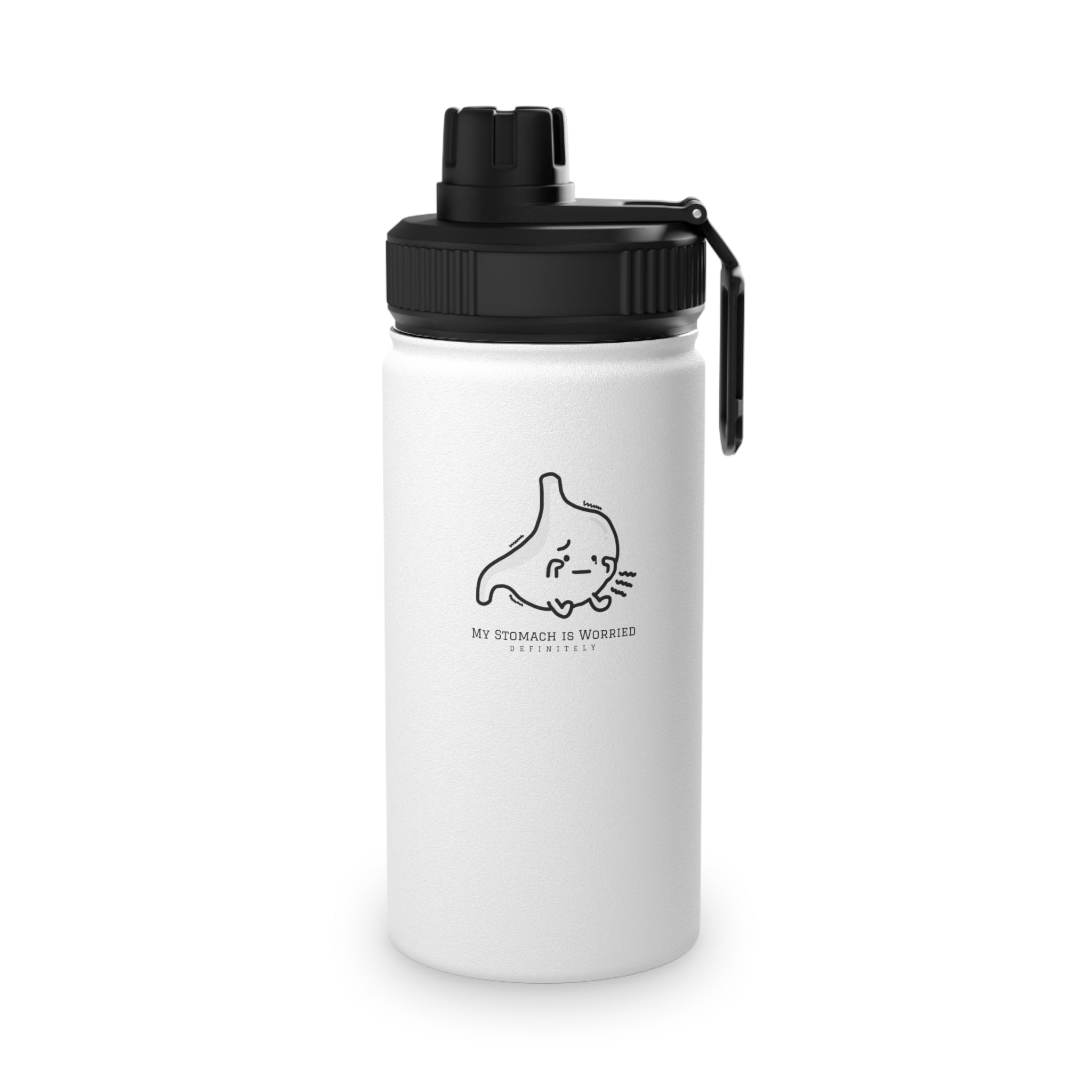 Worried Stomach | Stainless Steel Sports Lid Water Bottle