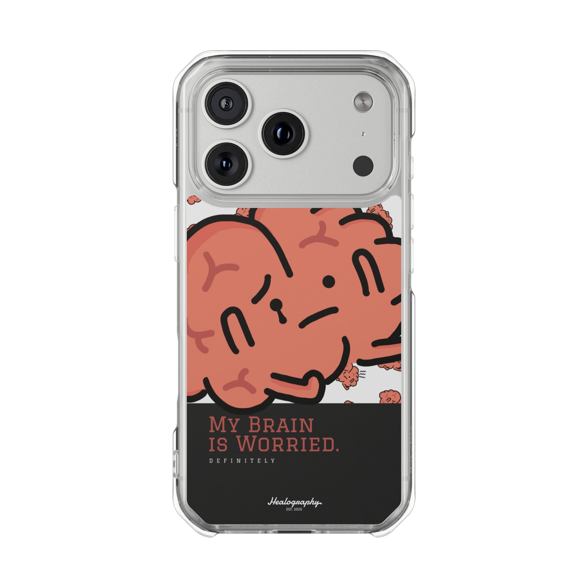 Worried Brain#3 | Magnetic Clear Impact iPhone Case