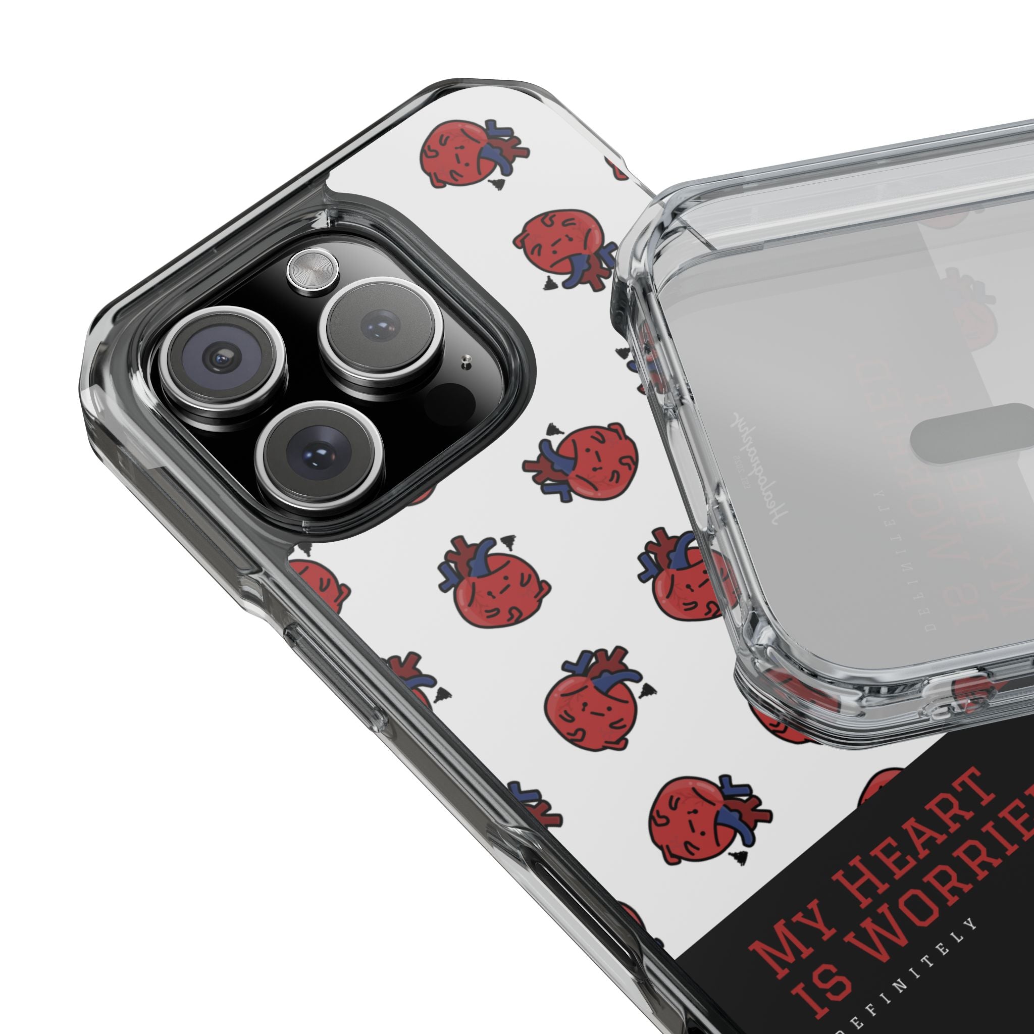 Worried Heart#4 | Magnetic Clear Impact iPhone Case
