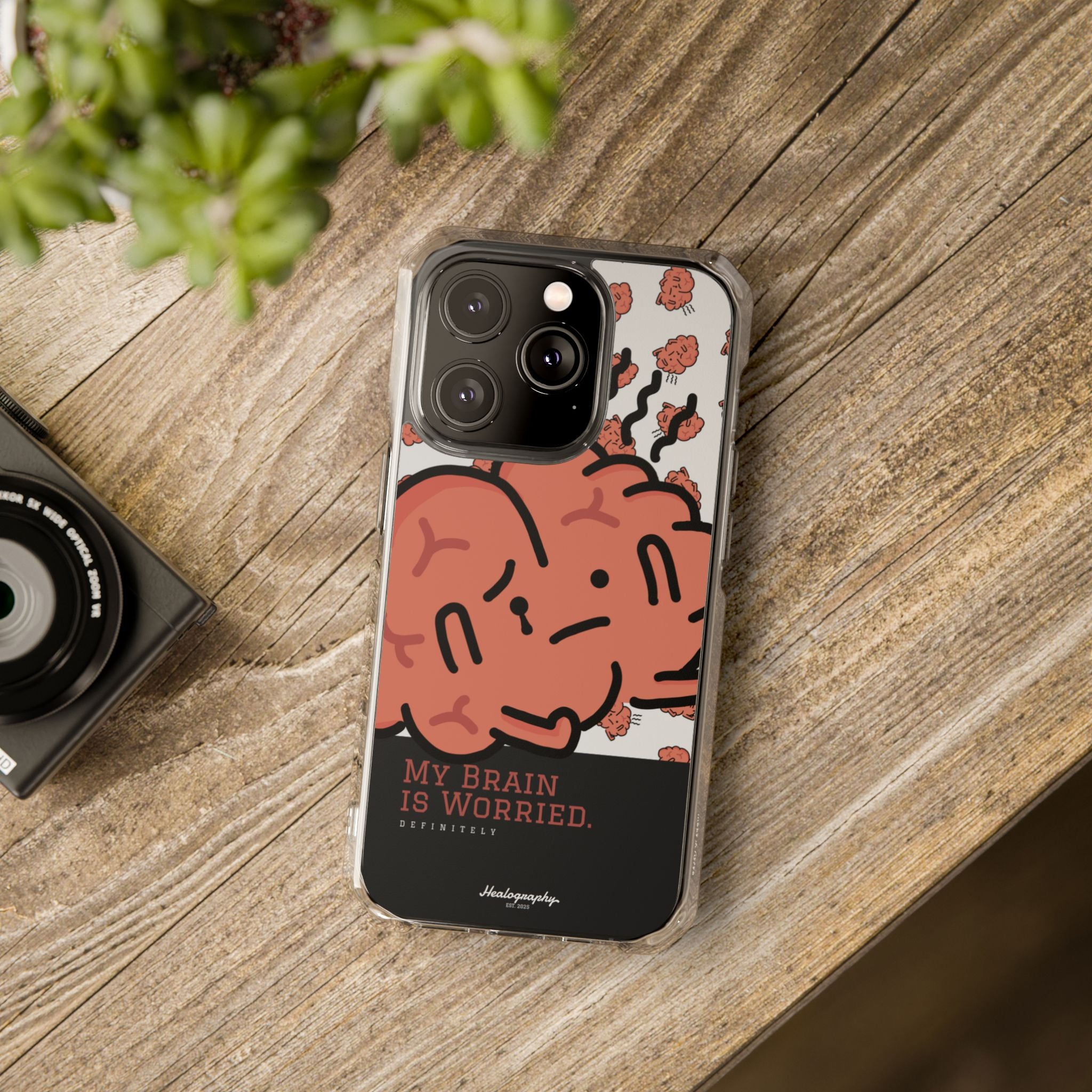 Worried Brain#3 | Magnetic Clear Impact iPhone Case
