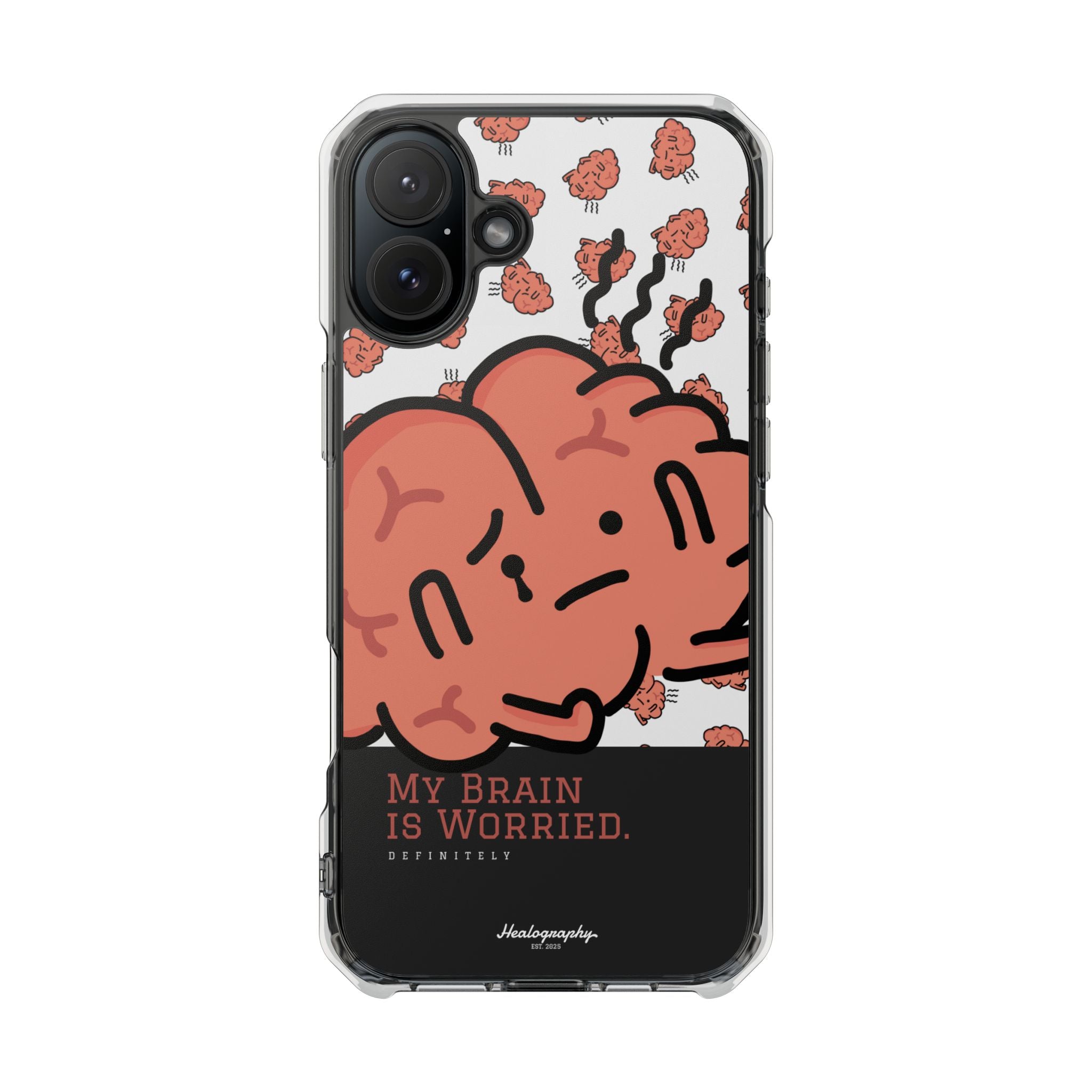 Worried Brain#3 | Magnetic Clear Impact iPhone Case