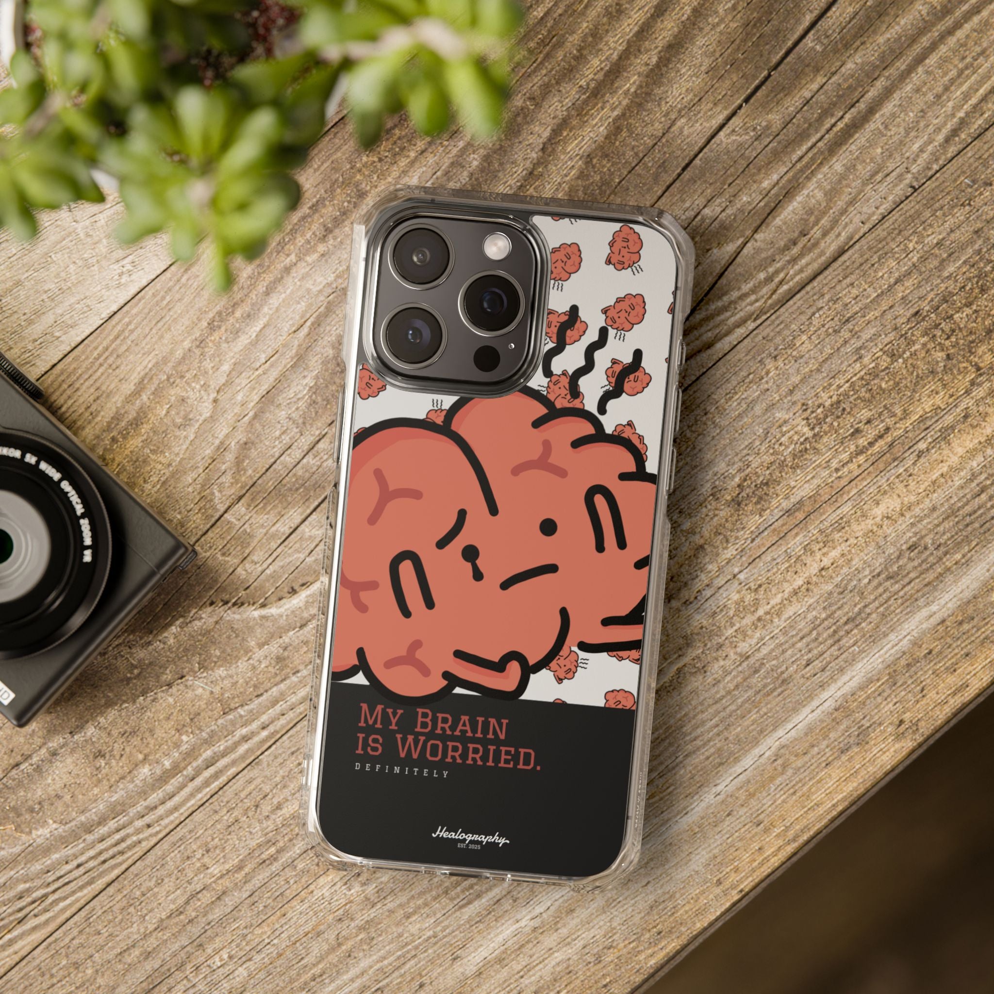 Worried Brain#3 | Magnetic Clear Impact iPhone Case