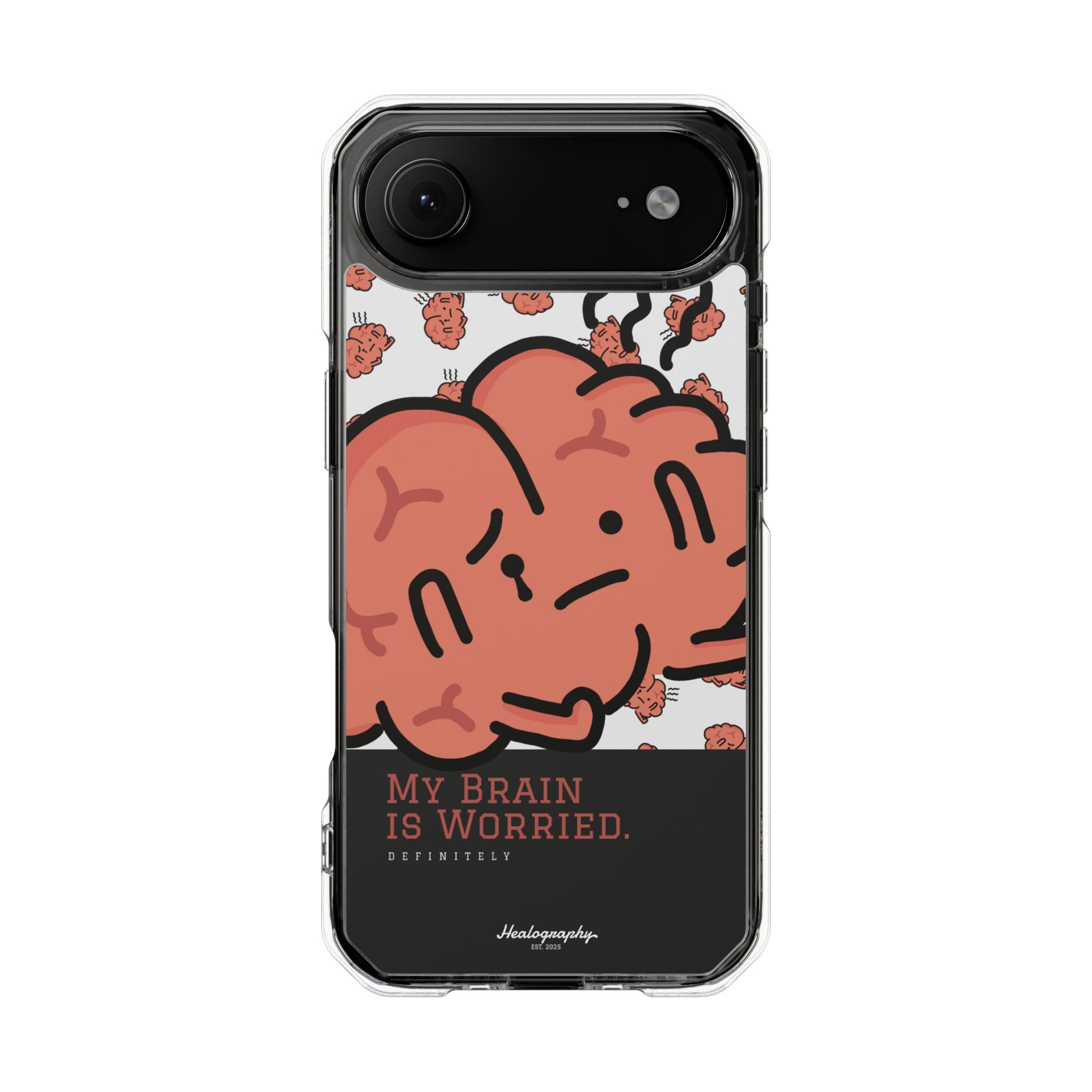 Worried Brain#3 | Magnetic Clear Impact iPhone Case