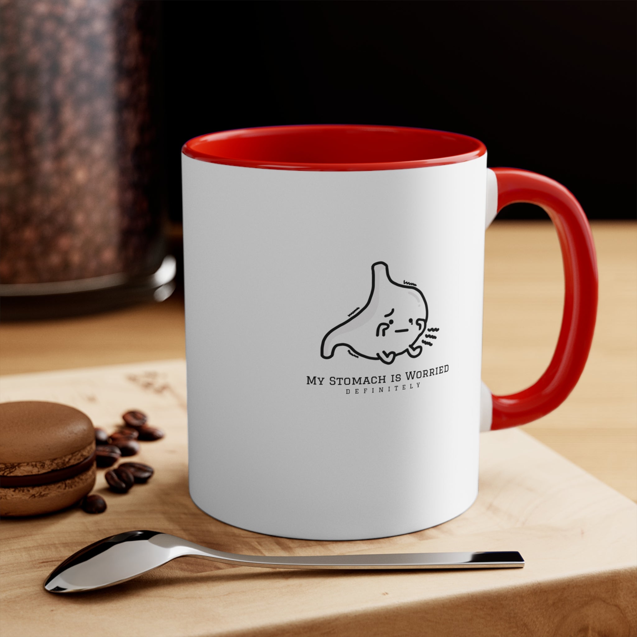 My Stomach is Worried #2 | 11oz Accent Mug