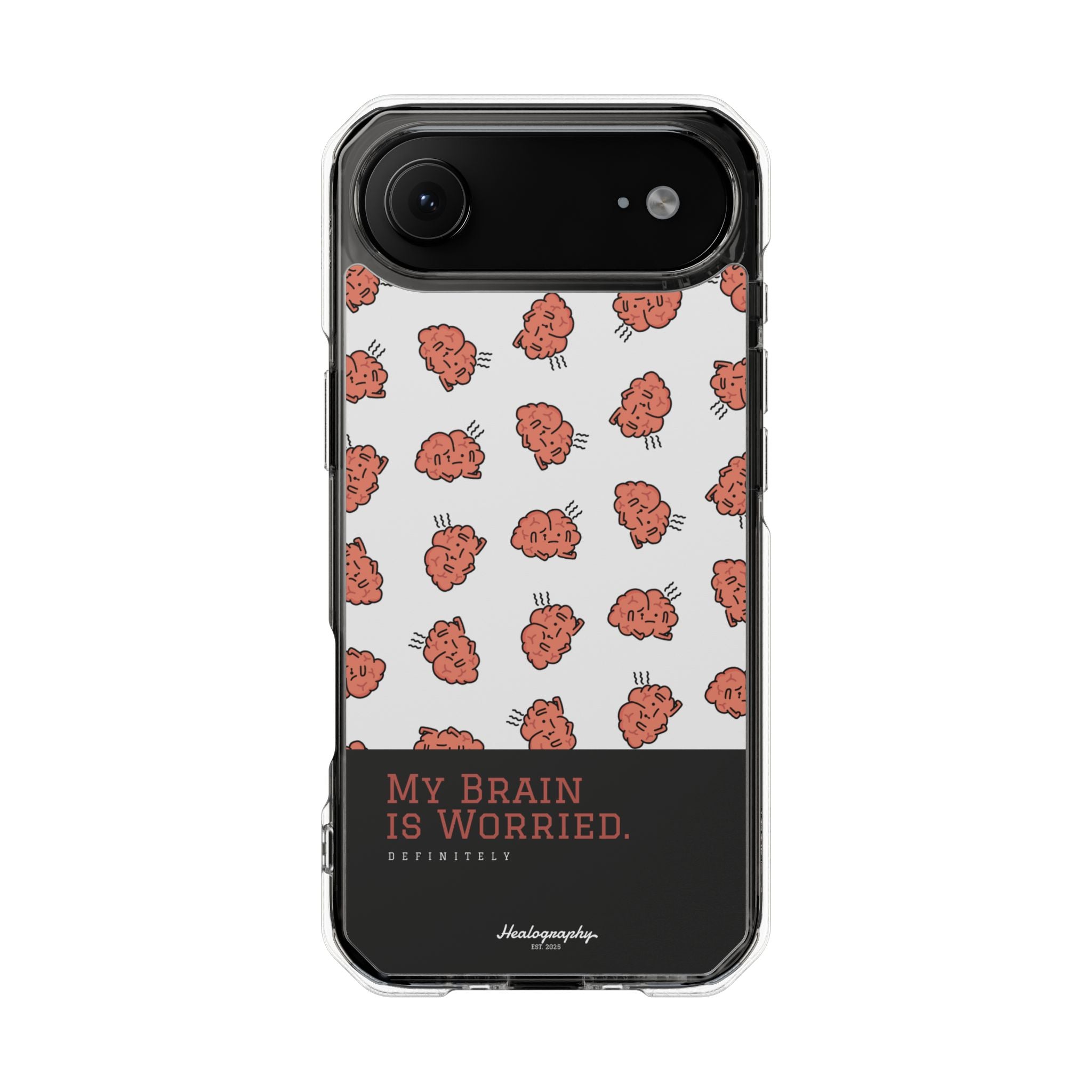 Worried Brain#4 | Magnetic Clear Impact iPhone Case
