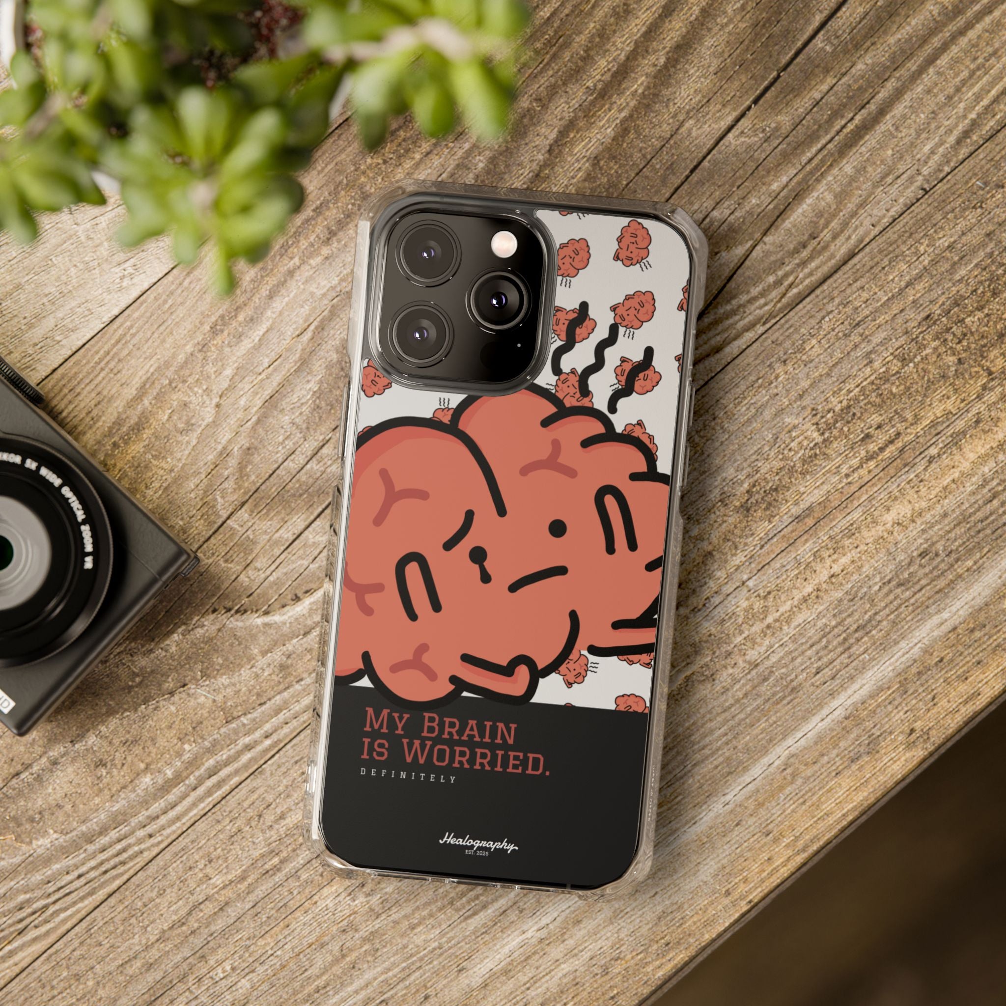 Worried Brain#3 | Magnetic Clear Impact iPhone Case