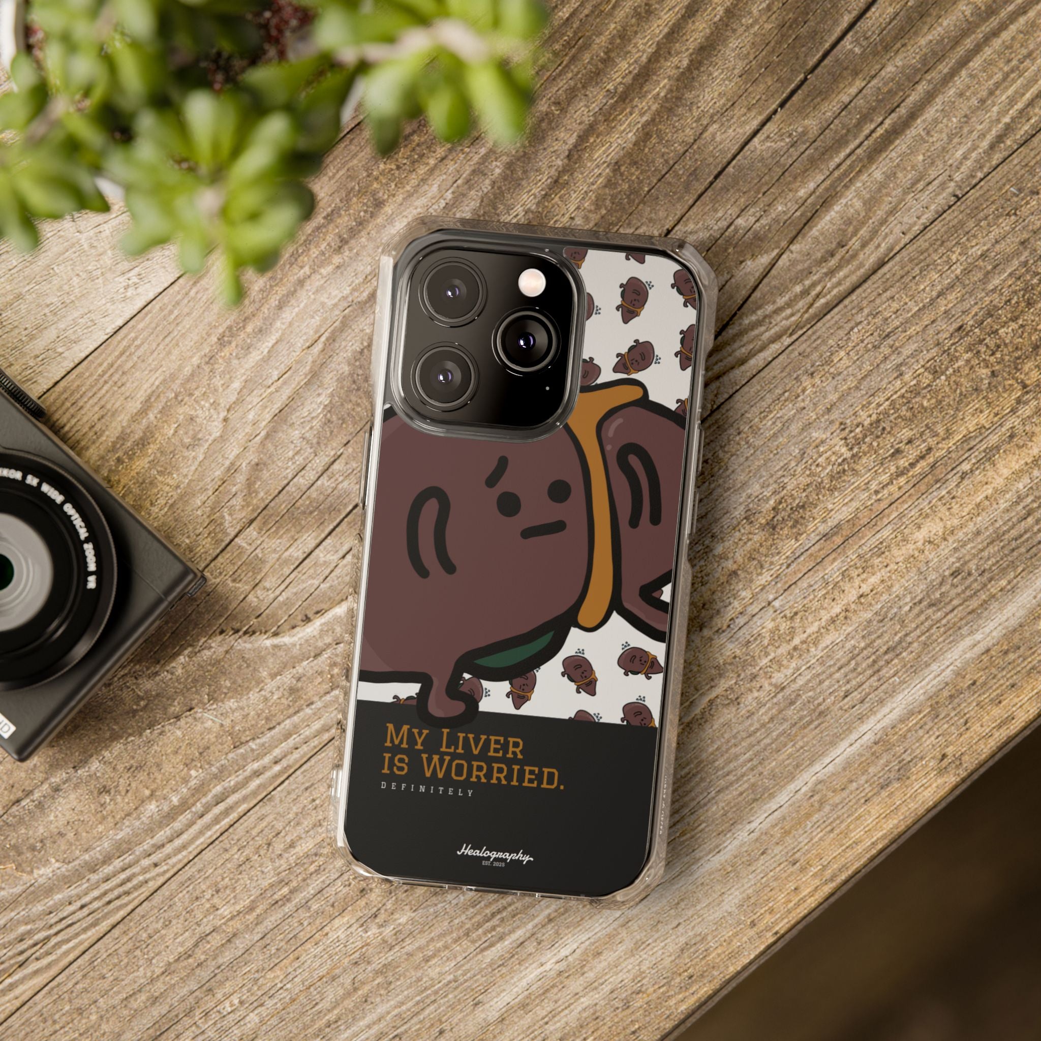 Worried Liver#3 | Magnetic Clear Impact iPhone Case