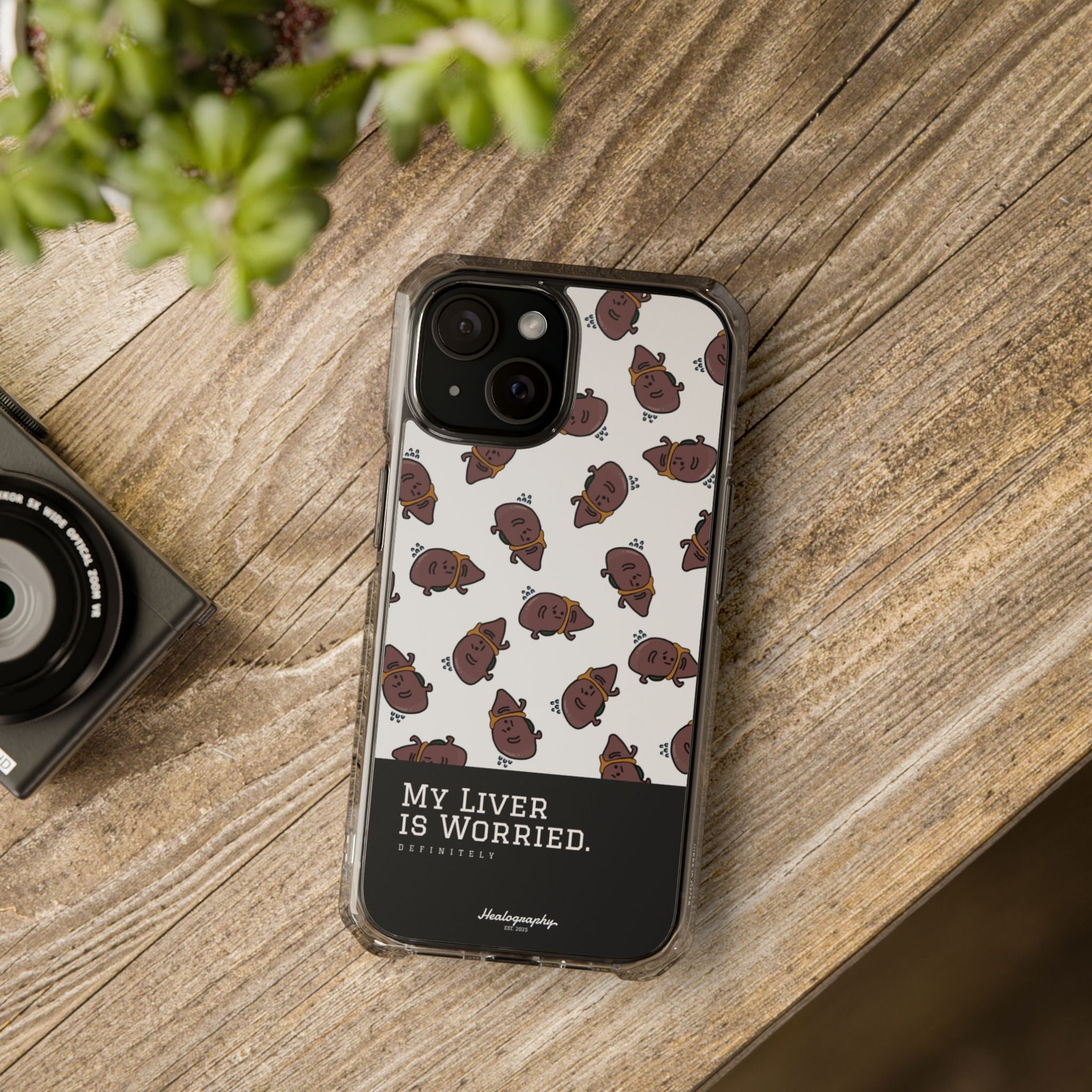 Worried Liver#4 | Magnetic Clear Impact iPhone Case