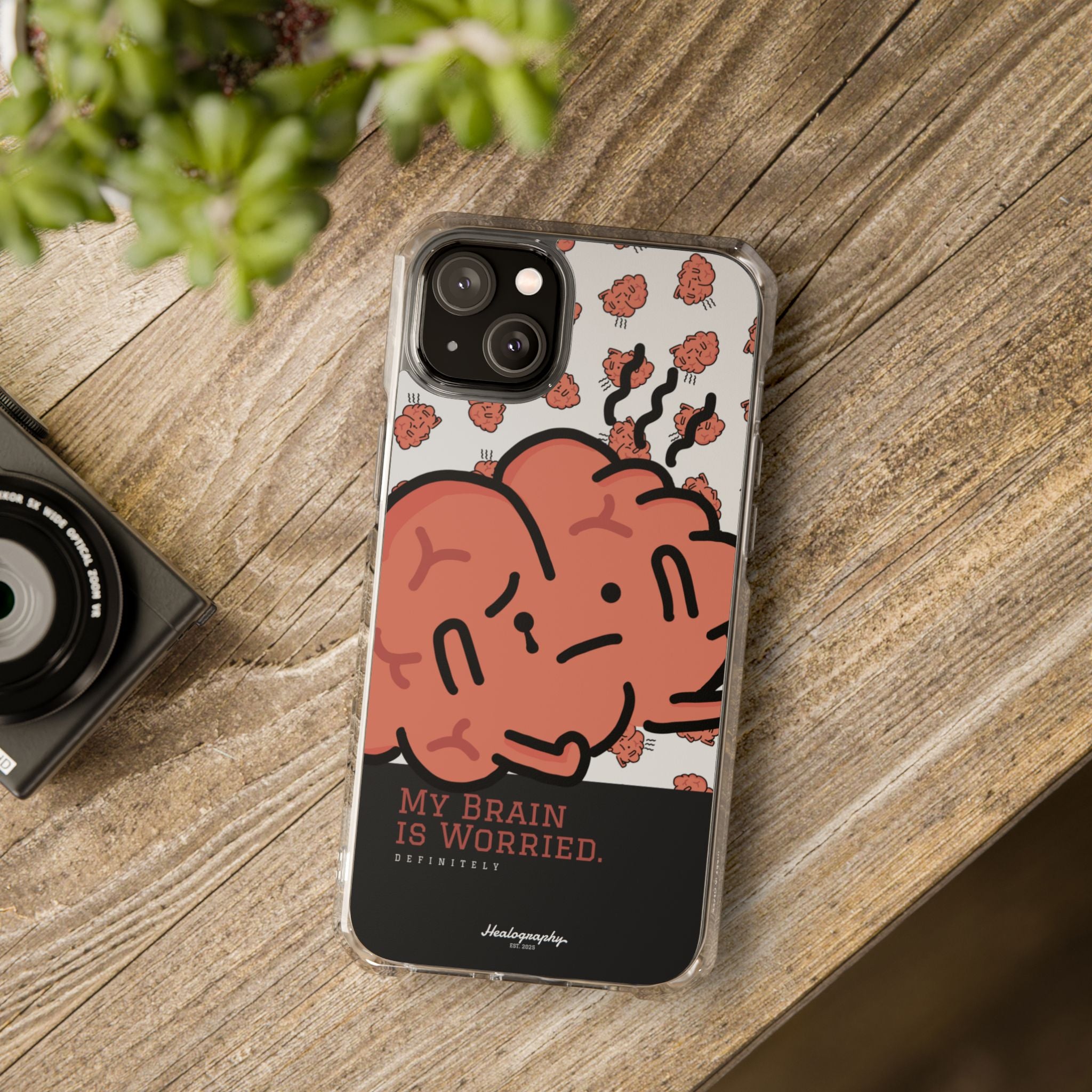 Worried Brain#3 | Magnetic Clear Impact iPhone Case