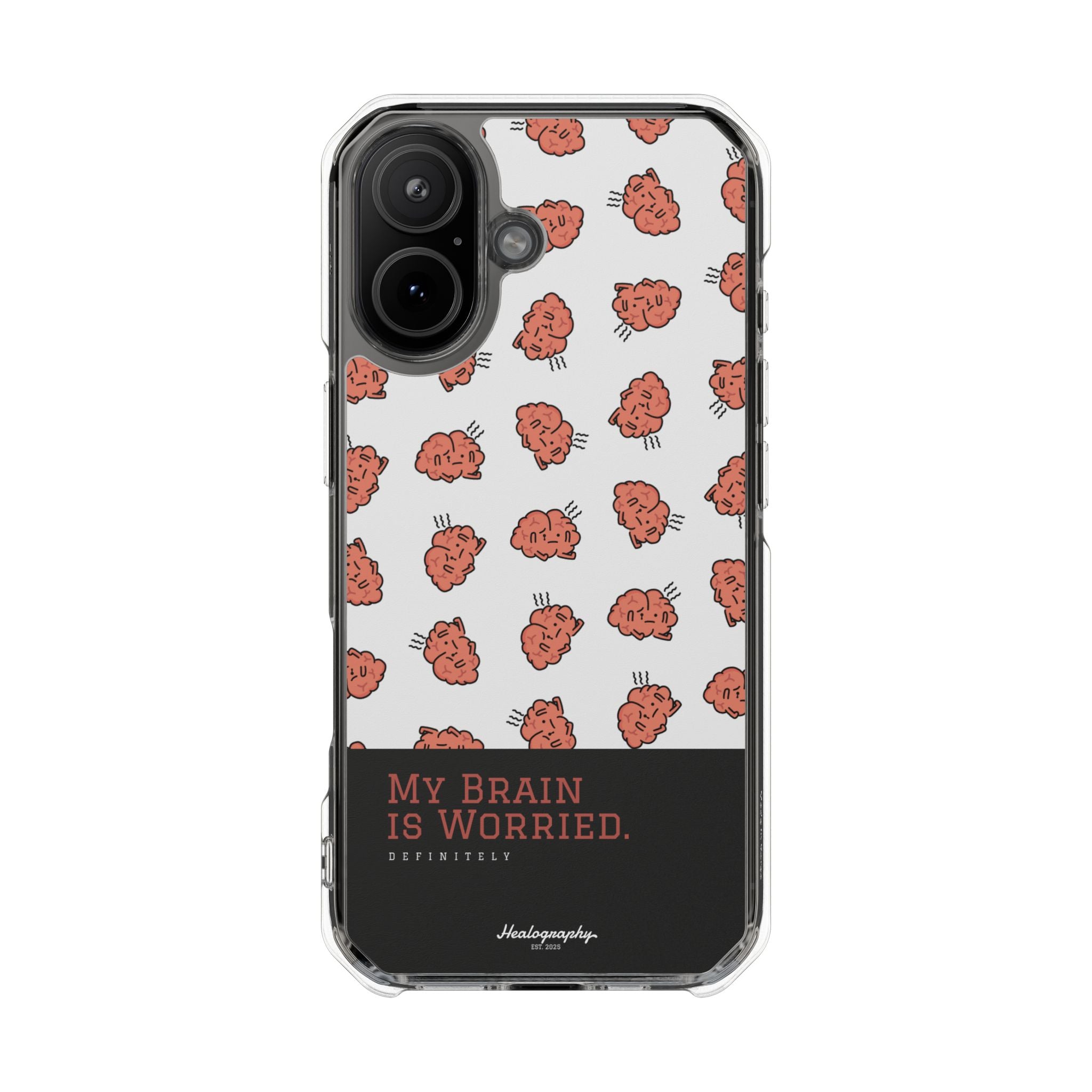 Worried Brain#4 | Magnetic Clear Impact iPhone Case
