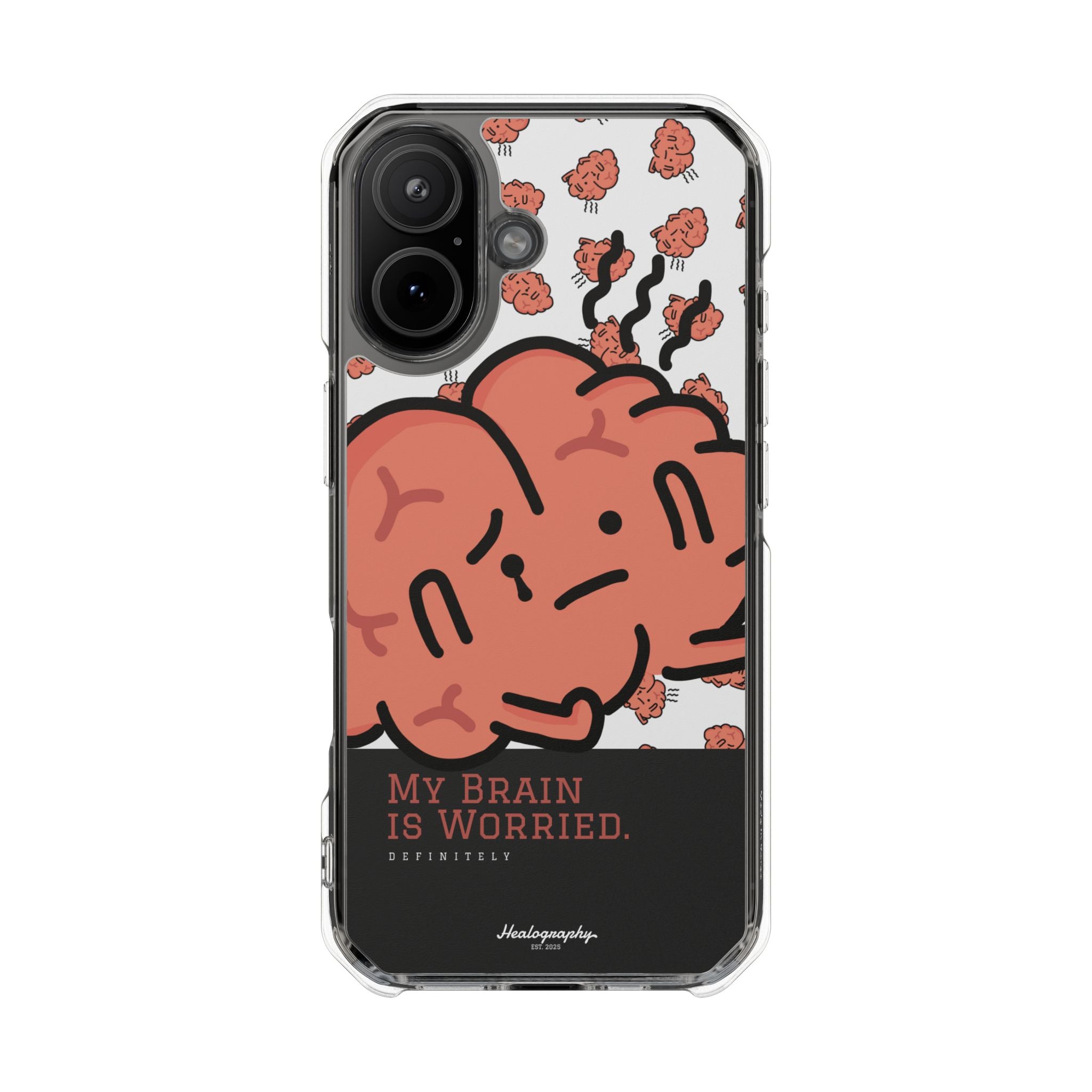 Worried Brain#3 | Magnetic Clear Impact iPhone Case