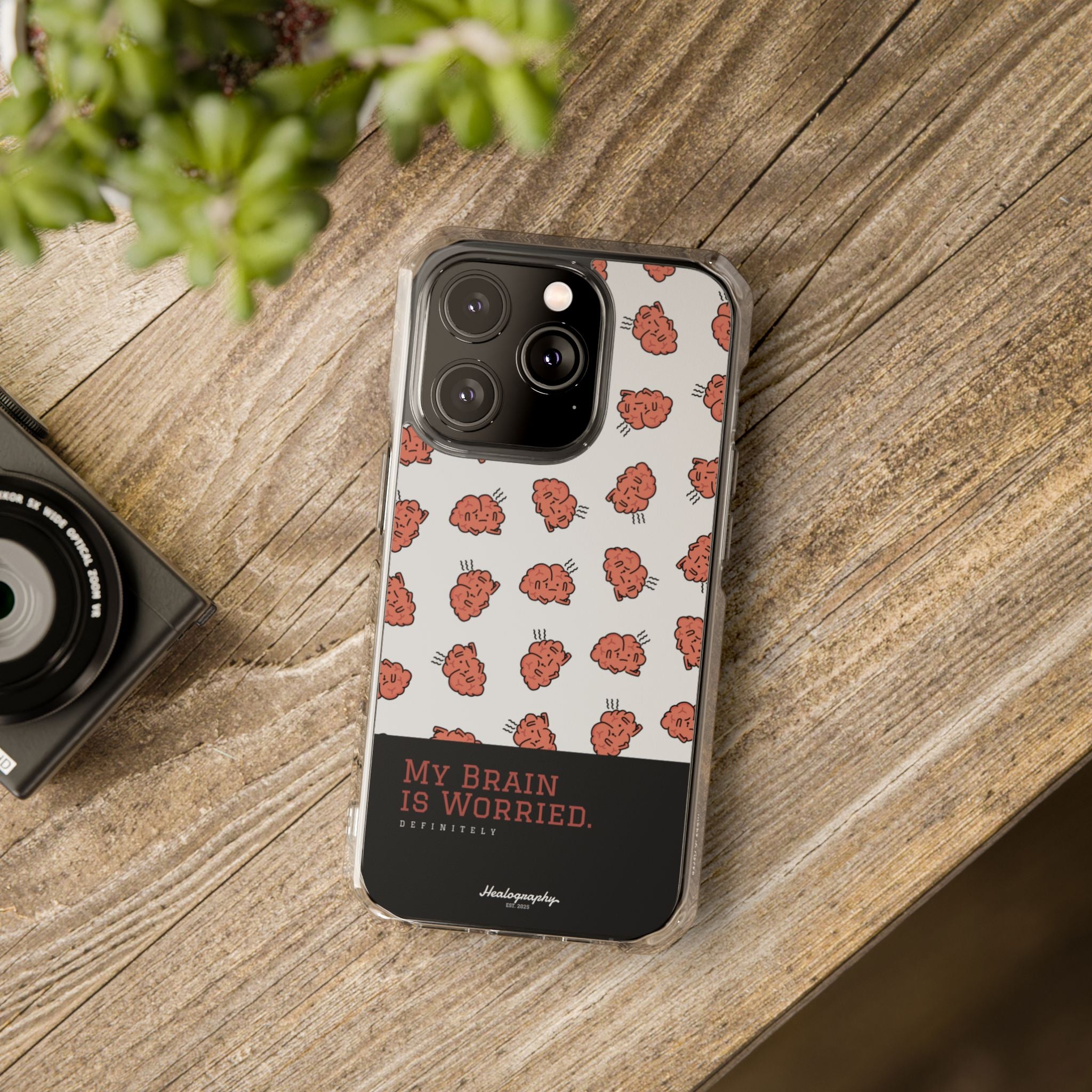 Worried Brain#4 | Magnetic Clear Impact iPhone Case