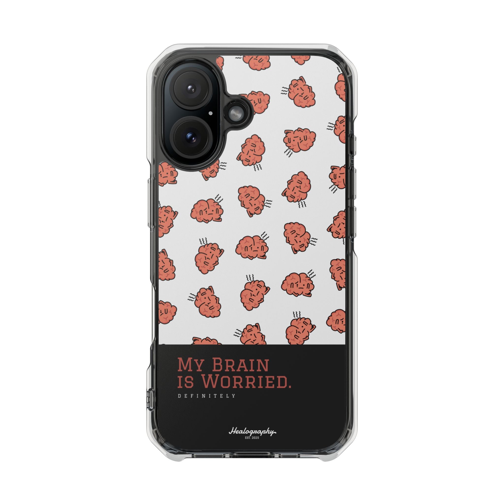 Worried Brain#4 | Magnetic Clear Impact iPhone Case