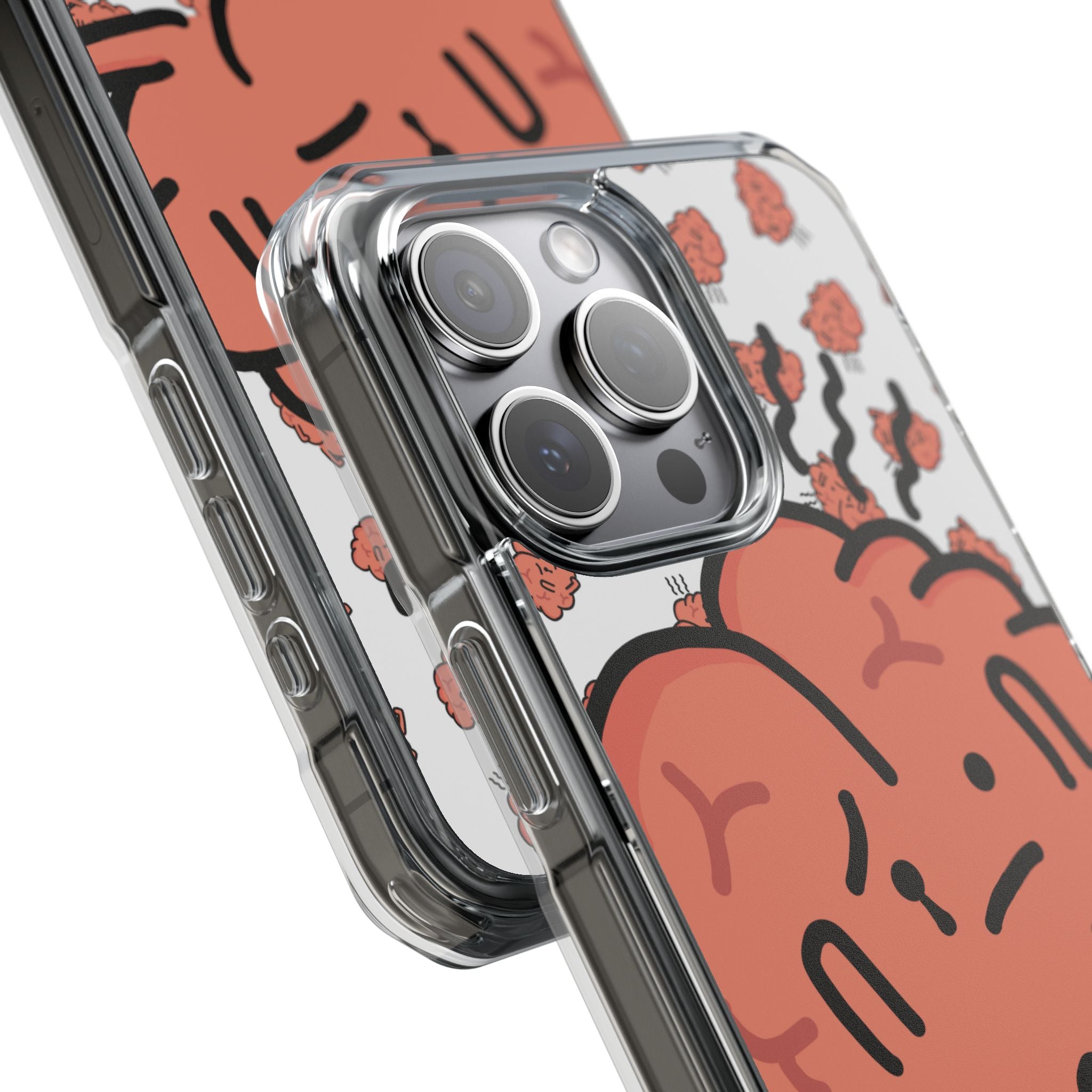 Worried Brain#3 | Magnetic Clear Impact iPhone Case