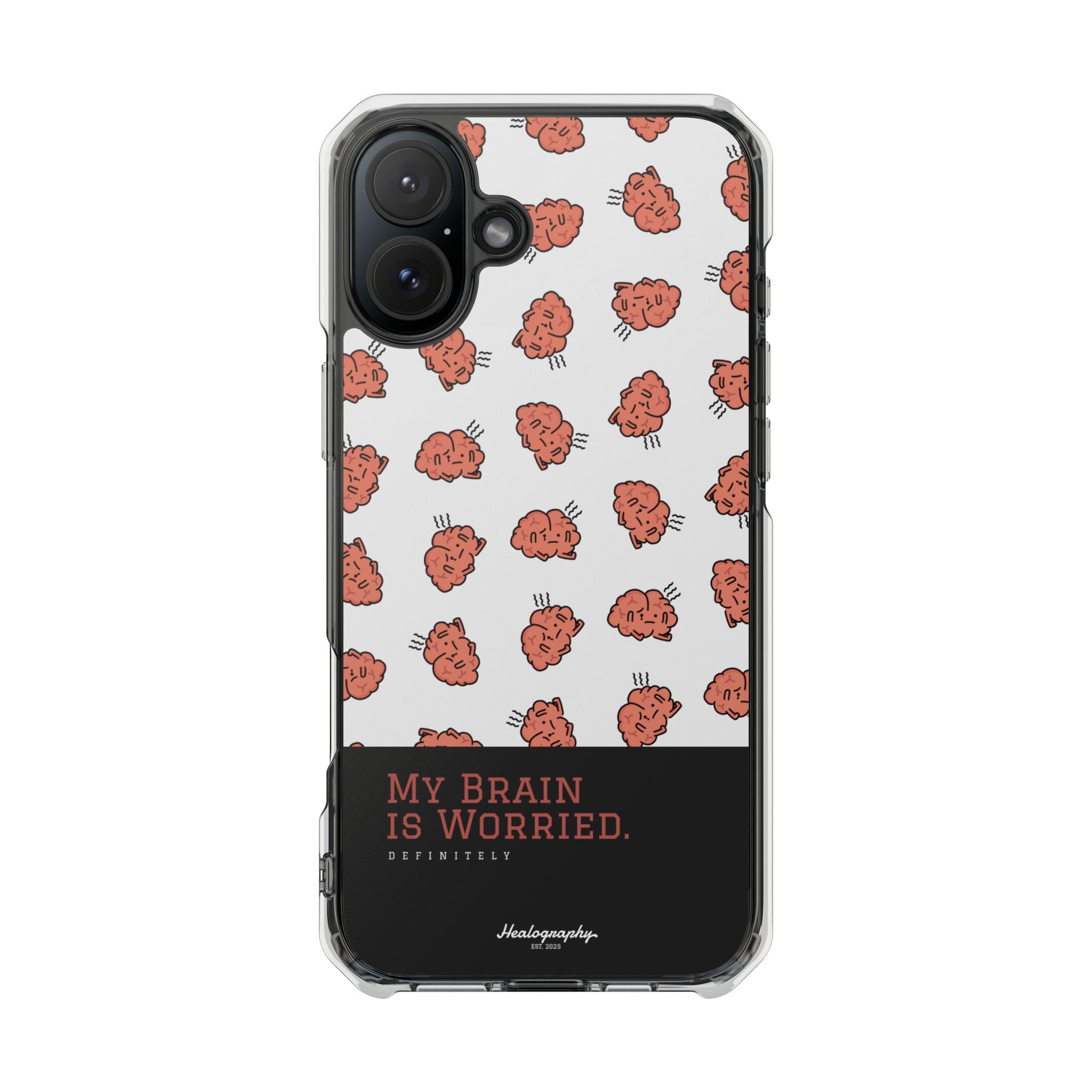 Worried Brain#4 | Magnetic Clear Impact iPhone Case