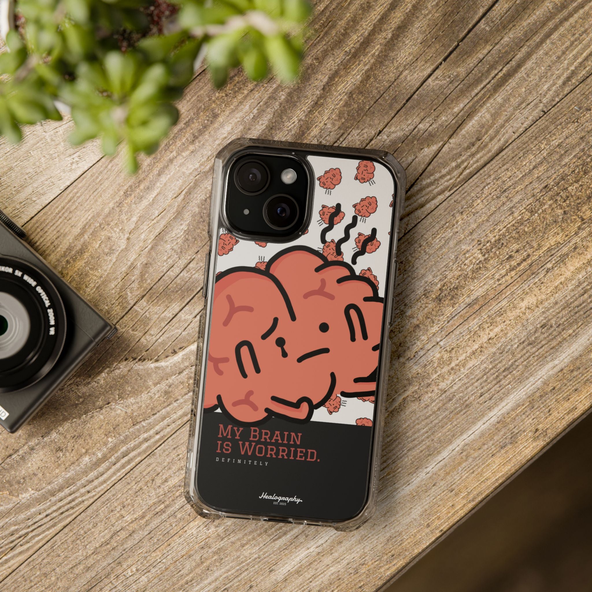 Worried Brain#3 | Magnetic Clear Impact iPhone Case