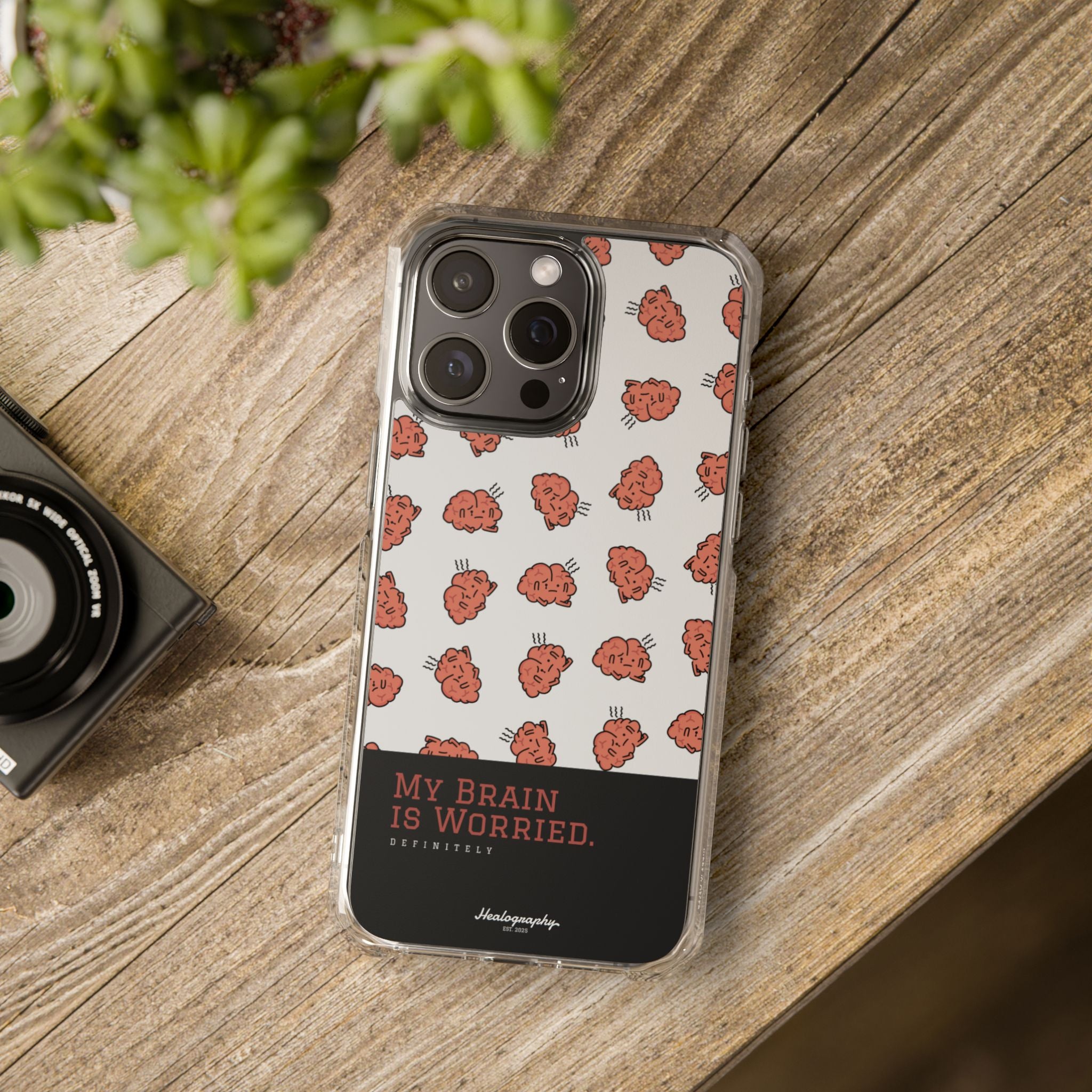 Worried Brain#4 | Magnetic Clear Impact iPhone Case