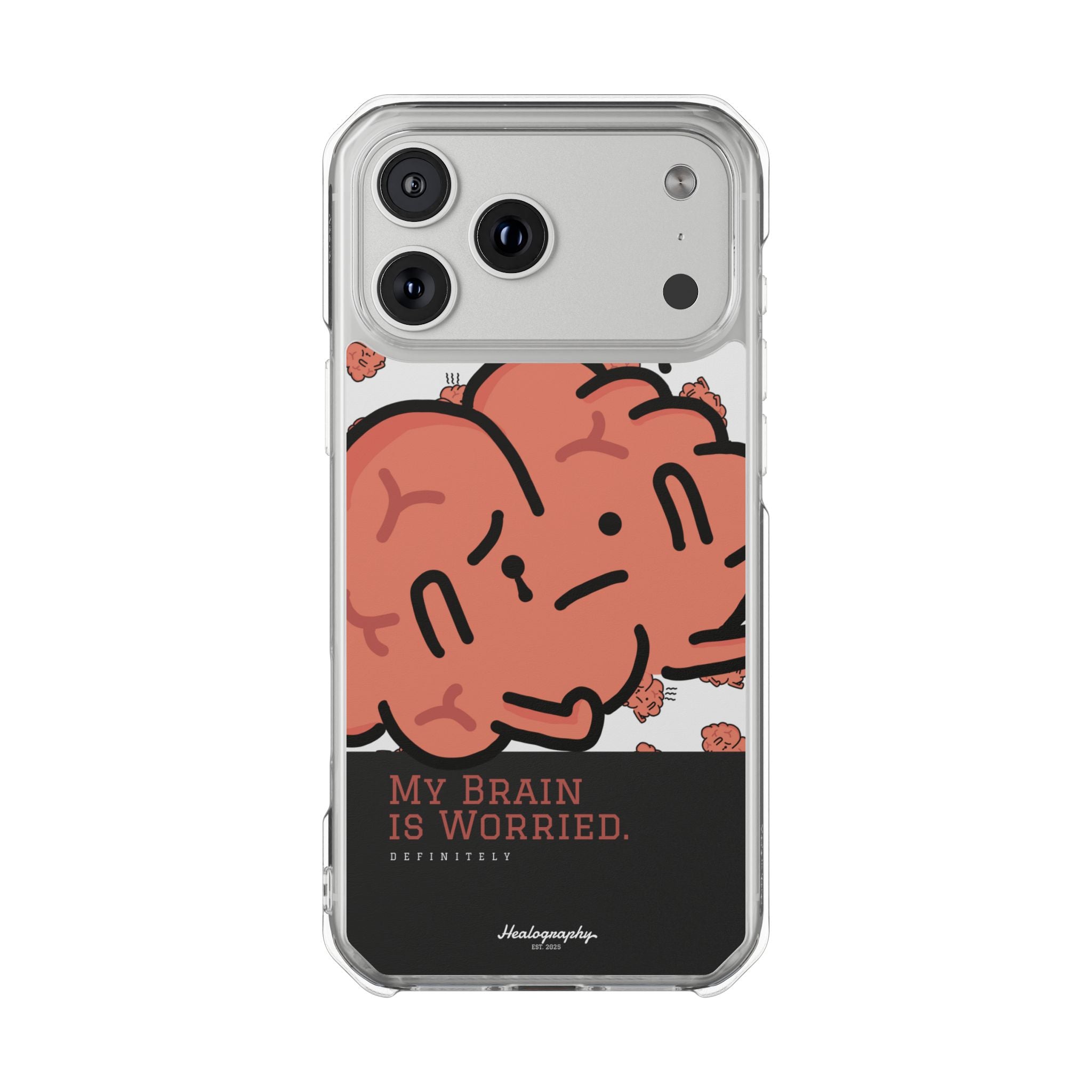 Worried Brain#3 | Magnetic Clear Impact iPhone Case